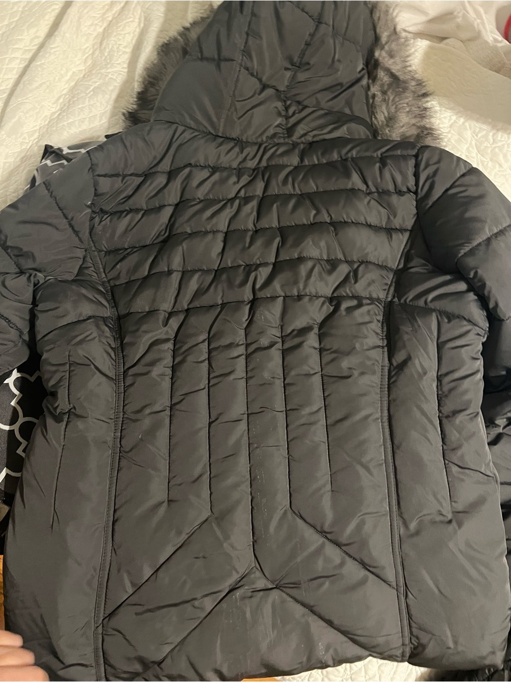 Maurices faux fur trim puffer jacket coat - Picture 9 of 10